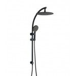 Lucid Matte Black Round Shower Station Top Inlet Lucid Matte Black Round Shower Station Top Inlet